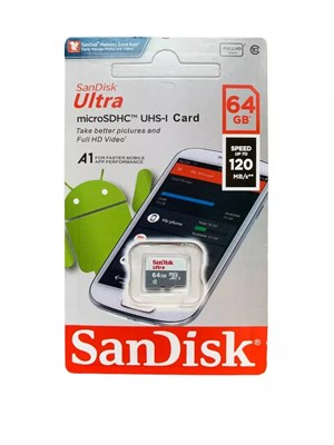 Карта памяти MicroSD 64GB SanDick 10 Class Ultra(120Mb/s) 36e8bd6d-d947-11ee-0a80-0bc000704ed9