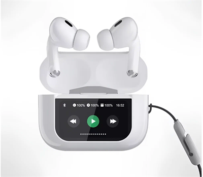 Наушники A9 c экраном (белые) 225d3a44-79b7-11ef-0a80-18cd007ec37e