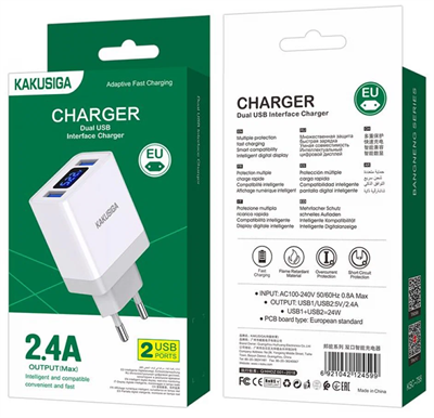 Зарядный блок Kakusiga KSC-756 (2USB / 24w) 280ffd41-cccf-11ee-0a80-178000240721