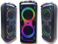 Bluetooth колонка BTS-2100 с караоке, микрофонами и RGB-подсветкой